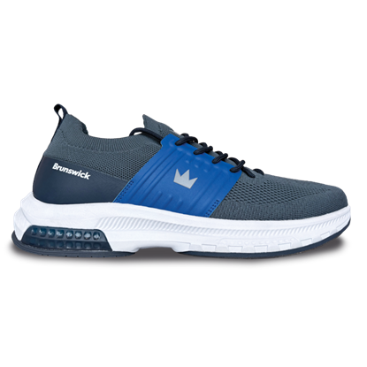 Picture of Brunswick Men's Alpha Max Grey Navy Bowling Shoes
