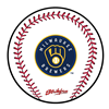 Picture of KR Strikeforce MLB Milwaukee Brewers Round Baseball Shammy
