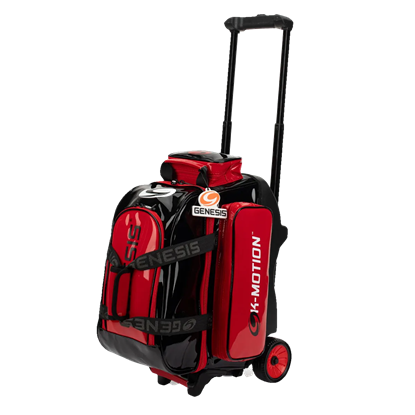 Picture of Genesis Sleek Gloss 2 Ball Double Roller Black Red Bowling Bag