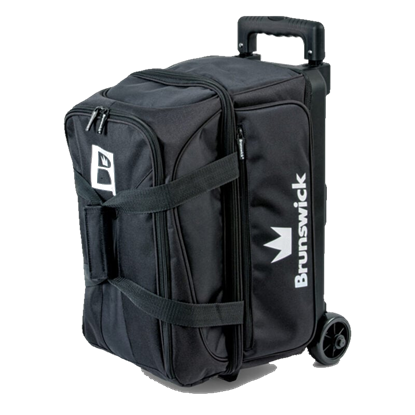 Picture of Brunswick Blitz Double 2 Ball Roller Black Bowling Bag