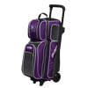 Picture of KR Strikeforce Royal Flush 3 Ball Triple Roller Purple Bowling Bag