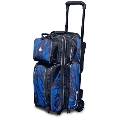 Picture of Brunswick Punisher 3 Ball Triple Roller Blue Bowling Bag