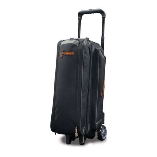 Picture of Hammer Premium Black Grey 3 Ball Triple Roller Bowling Bag