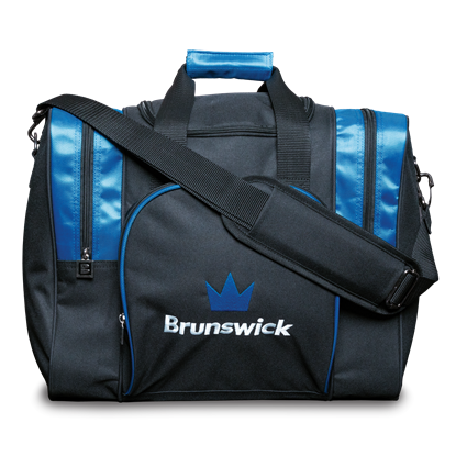 Picture of Brunswick Attack 1 Ball Tote Single Blue Bowling Bag