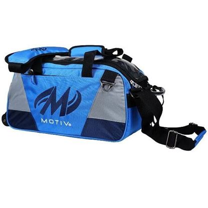 Picture of Motiv Ballistix 2 Ball Double Tote Cobalt Blue Bowling Bag