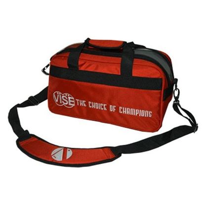 Picture of VISE 2 Ball Clear Top Tote Red Bowling Bag