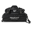 Picture of Velocity 3 Ball Triple Tote With Shoe Pouch Black Silver Bowling Bag