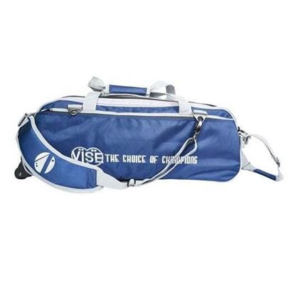 Picture of VISE 3 Ball Triple Tote Navy Silver Bowling Bag